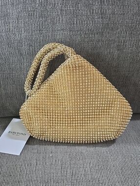 Babeyond Gold Crystal-Embellished Evening Bag, NWT, Prom Or Wedding